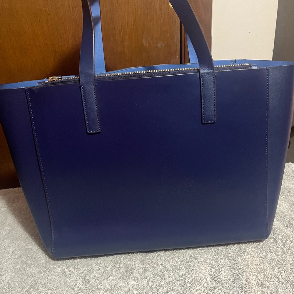 Kate Spade Blue Structured Tote with Sleek Design - Picture 7 of 13